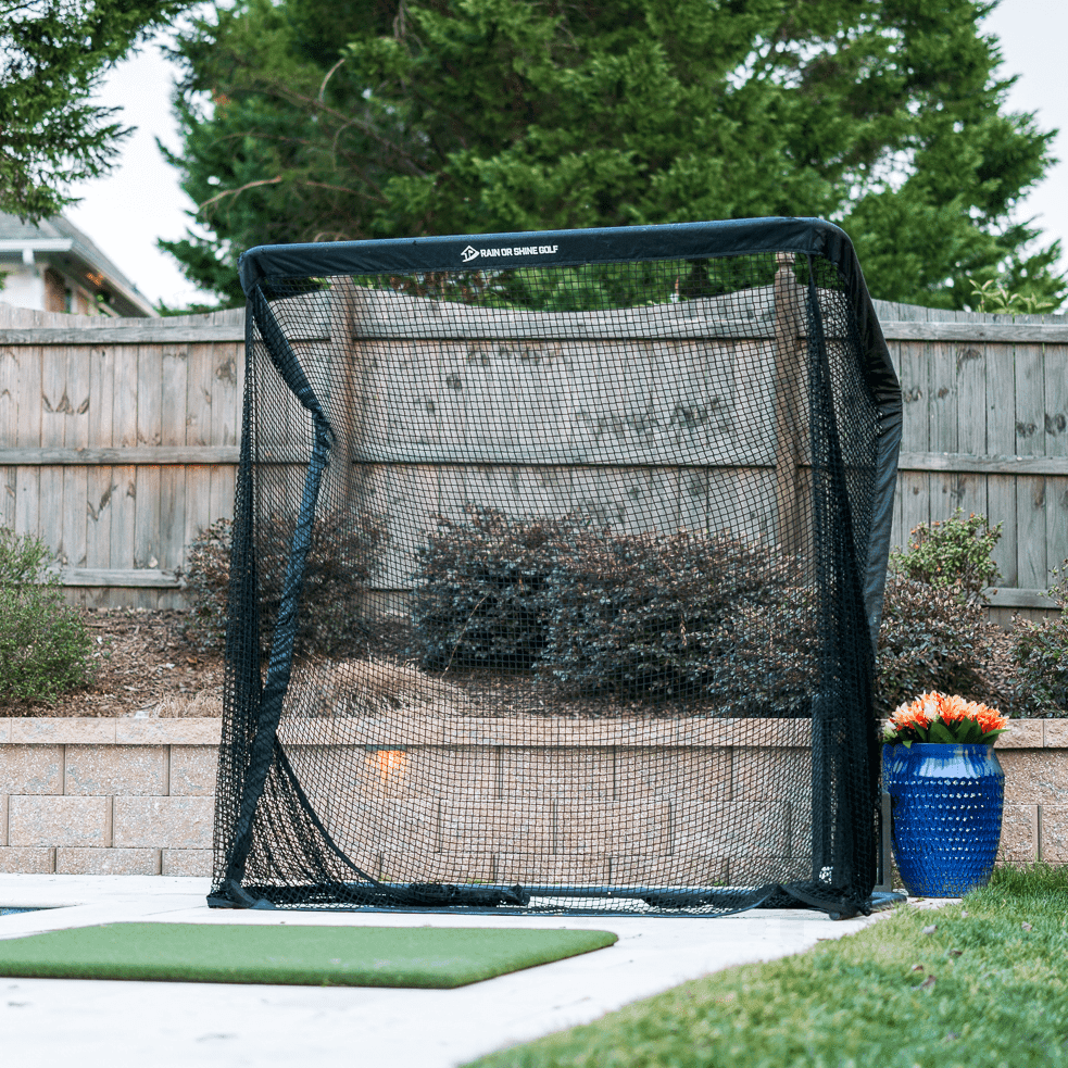 SwingNet Pro Golf Net, freestanding aluminum-frame hitting net